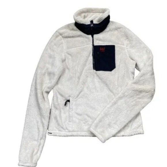 Vintage Abercrombie Womens  Plush Cozy 1/2 Zip  Soft Pullover Sweater XS… - Picture 3 of 13